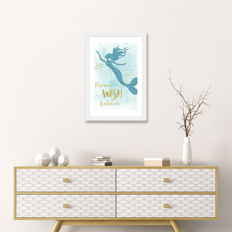 Art de rêve de voeux, Papier avec cadre blanc, H 24 po x l 16 po x P 1 po