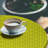 Ambesonne Checkered Fitted Round Tablecloth Lime Green