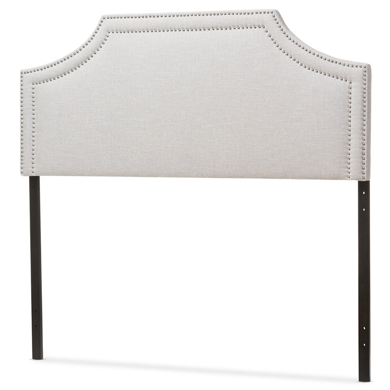 Tête de lit à panneau tapissier Meichele, Beige-gris, Double
