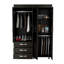 Armoire mobile en velours, chambre à coucher, noir