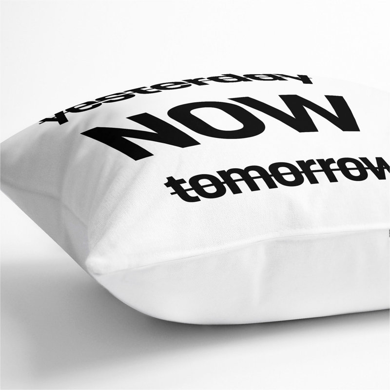 Now Square Throw Cushion, 40cm H x 40cm W x 15cm D, White