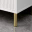 Aizley White Gloss Ribbed Chest of Drawers with Gold Legs & Handles – 3 Drawer Fluted Dresser (71cm Wide)-540481421