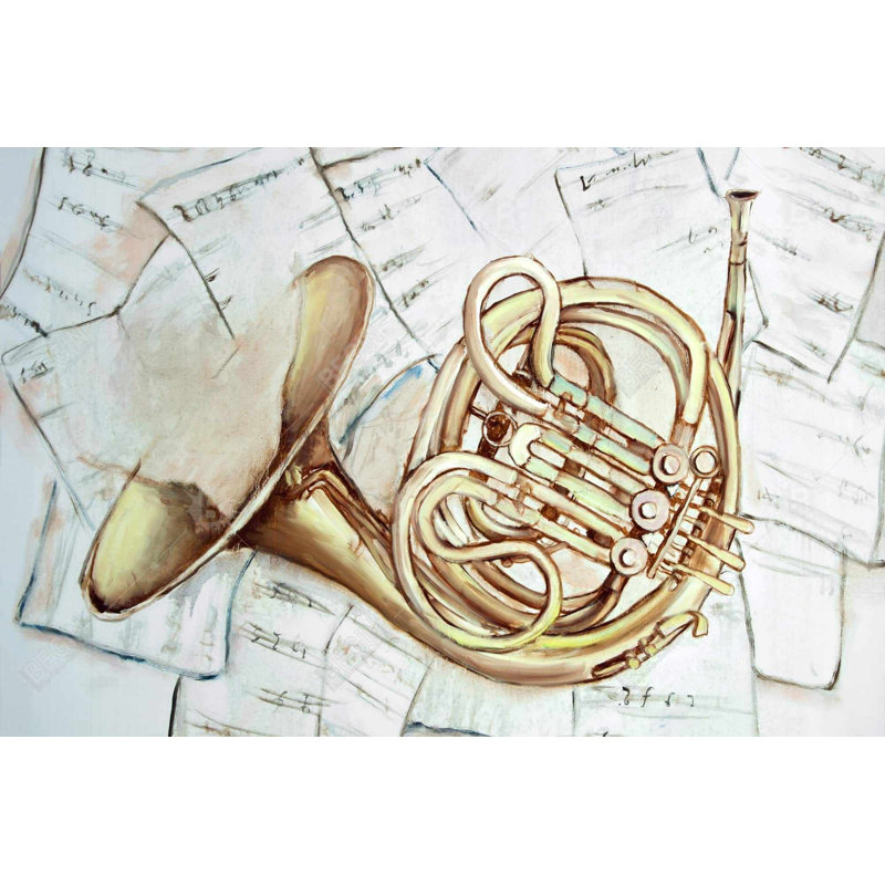 " Horn On Music Sheet "