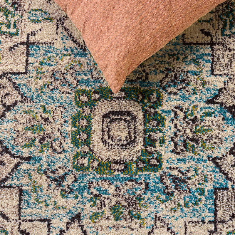 Madison Performance Oriental Indoor Rug, Square 6'7"