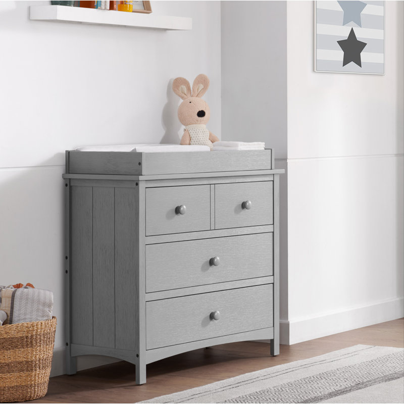 Montauk 3 Drawer Dresser (Ready To Assemble), Farmhouse Gray