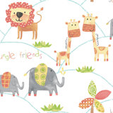 Just 4 Kids 2 Jungle Friends 33' L x 21" W Wallpaper Roll