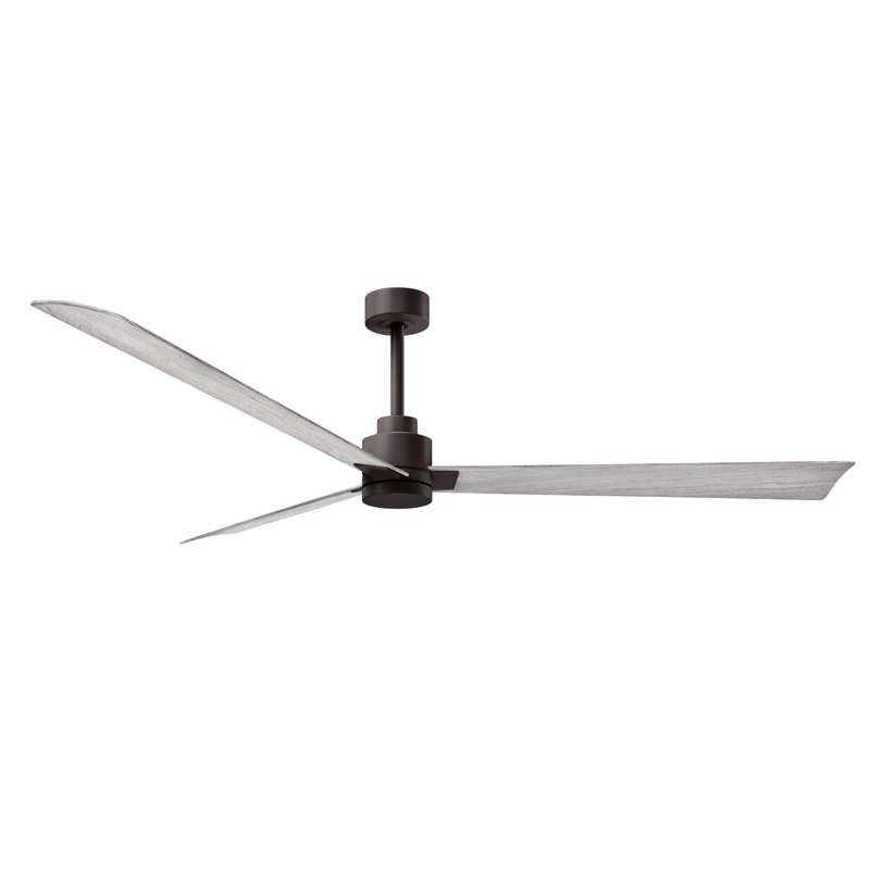 Ventilateur de plafond Alessandra 72, Bronze texturé, Ton bois de grange