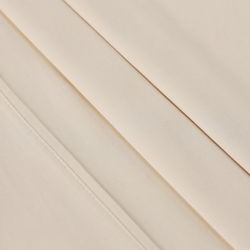 300 Thread Count Certified Egyptian Cotton Blend Solid Deep Pocket Bed Sheet Set, Ivory