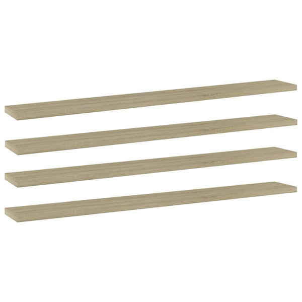 Ebern Designs Amro Bookshelf Wall Mounted Storage Rack 4 pcs Wood ...