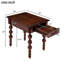 Table de bout antique en bois massif avec tiroir pour le salon et placage, pieds en forme de bulles, table de rangement polyvalente en noyer, articles décoratifs, installation rapide, plateau de table, conception en forme