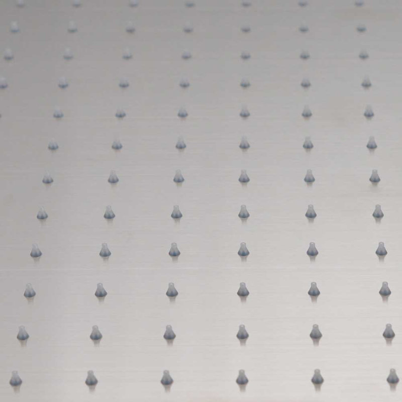 Pomme de douche à pluie fine 16 po carrée avec bras mural à 90 degrés IPS 1/2 po x 19 po IPS, Nickel satiné