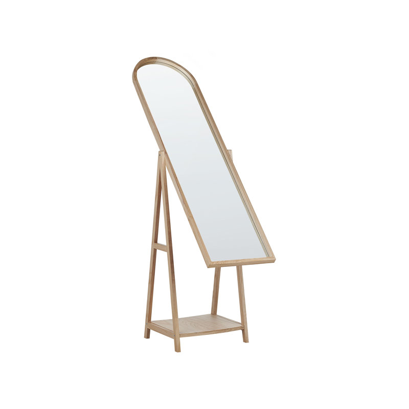 Kirshner Flat Floor Mirror with Shelves