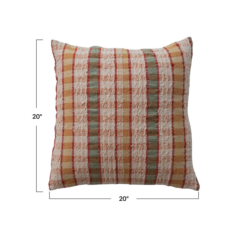 Coussin en coton rayé Artisan