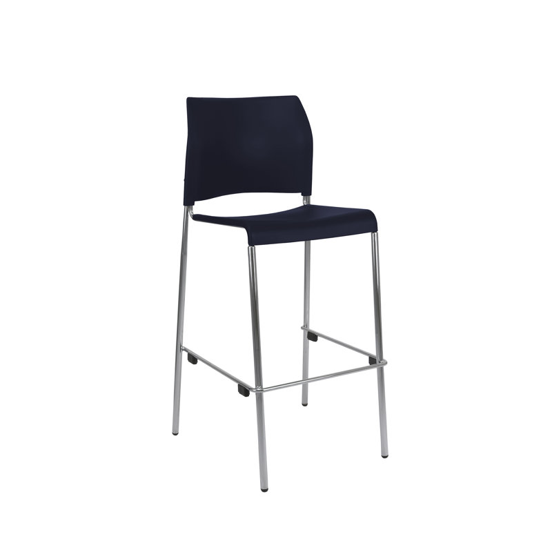 Jody Plastic Stack Stool, Blue, Bar Stool (30" Seat Height)