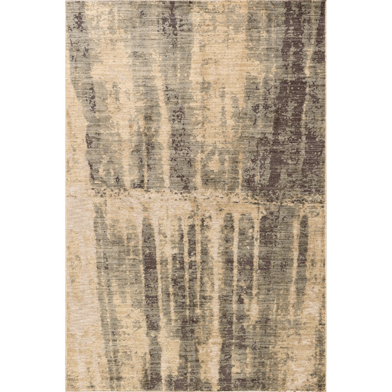 Tapis abstrait contemporain Eulalie, Rectangle de 10 pi x 14 pi