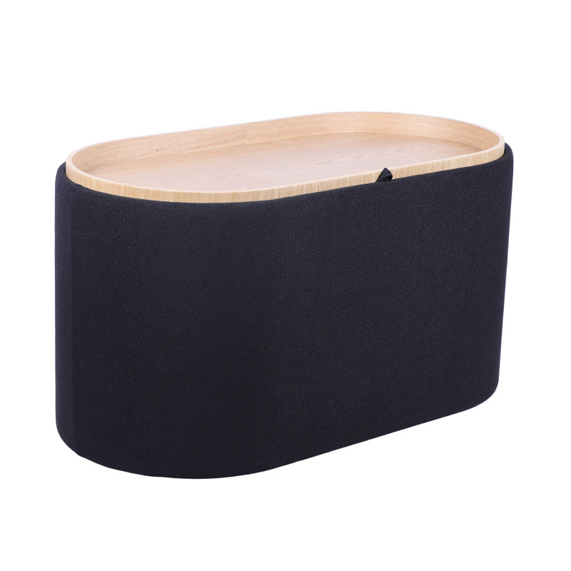 Rangement noir avec plateau réversible, 15,5 po, 28 rangées de rangement, convient aux espaces modernes, 16,5 po, poids de 265 lb, polyvalente comme table basse