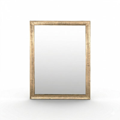 Miroir mural rectangulaire en métal