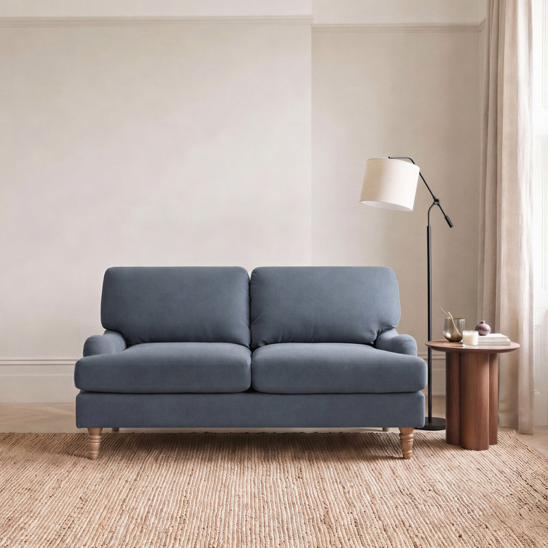 Emrie Chenille Sofa, Blue Chenille, 2