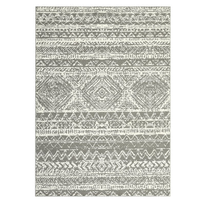 Washable Boho Area Rug - Ultra-Thin Modern Geometric Low-Pile Carpet, mark Resistant, Non-Shedding, Non-Slip Mat for Living Room, Ash, 9x12ft (274x366cm)