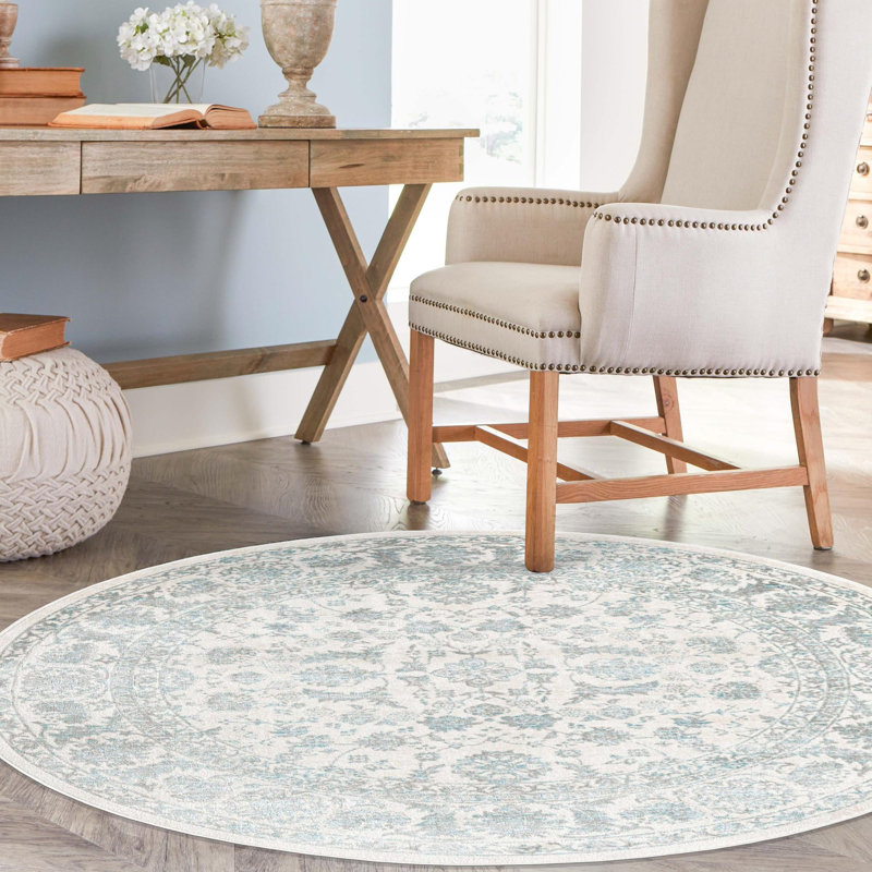 Agna Floral Indoor Rug, Round 7'10"