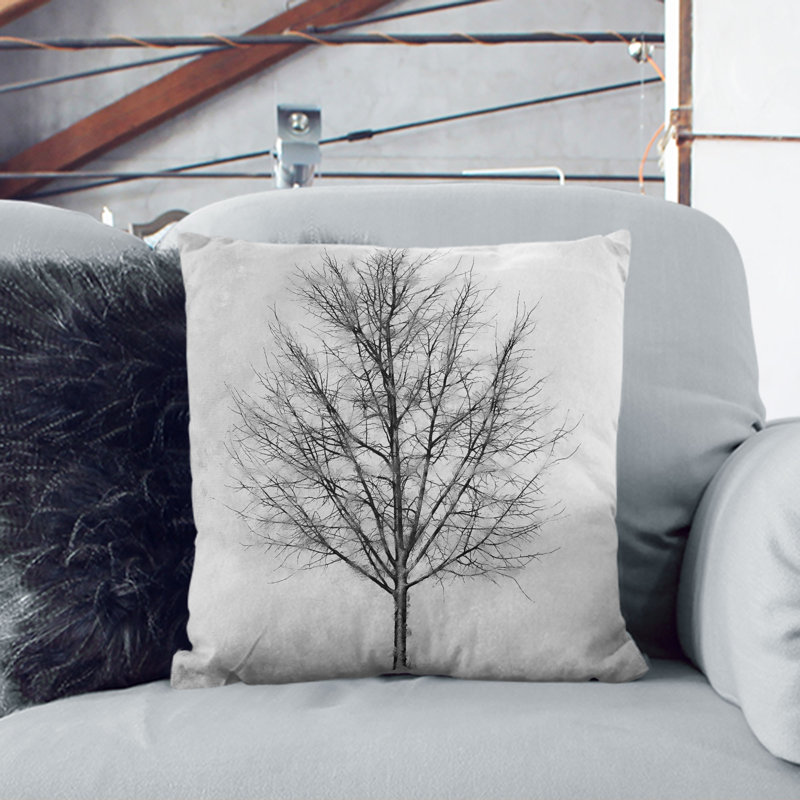 Lone Tree Painting Cushion with Filling, 55cm H x 55cm W x 20cm D
