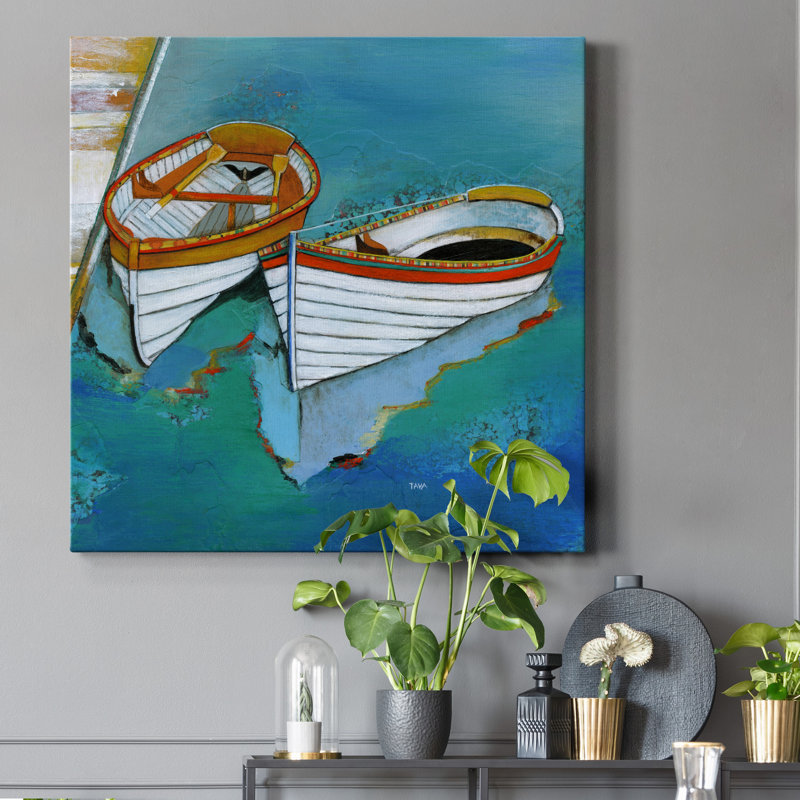 «Row bateau Reflection», reproduction sur toile tendue, H 32 po x l 32 po x P 1 po