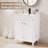 Sharee 24" Single Bathroom Vanity With Ceramic Sink Top, Faucet, Decorative Wavy Edge-1015881923