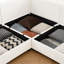 Canapé modulaire moderne 6 pièces avec rangement en tissu chenille blanc doux de style contemporain Cylindrica pour le salon-118020056