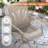6-Person Patio Dining Set with 53" Round Metal Dining Table and 6 Swivel PVC-coated polyester Chairs-114543625