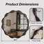 Miroir de meuble-lavabo mural ovale 32,5 po Marka-836638689