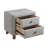 Nightstand, Gray Boucle
