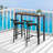 Outdoor Bar Table Patio Bar Height Table Bar Counter Pub Dining Table With Waterproof Top For Balcony  Garde  Yard Poolside-175535371