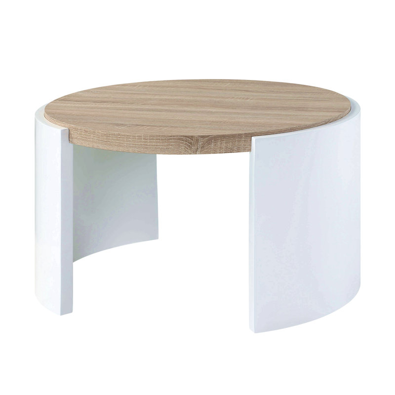 Table basse en chêne et blanc Zoma