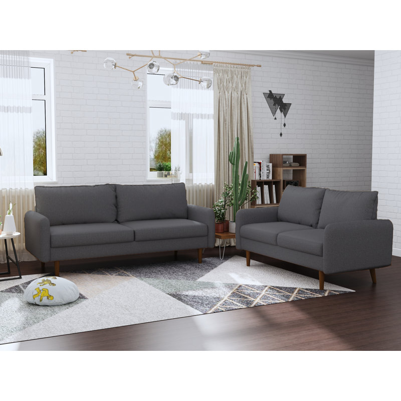 Canapé Bledian, Polyester gris foncé