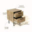 Table de chevet 2 tiroirs H 21,7 po Mid-Century
