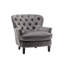 Higgenbotham Velvet Wingback Accent Chair with Button-Tufted Back and Nailhead Trim-103753624