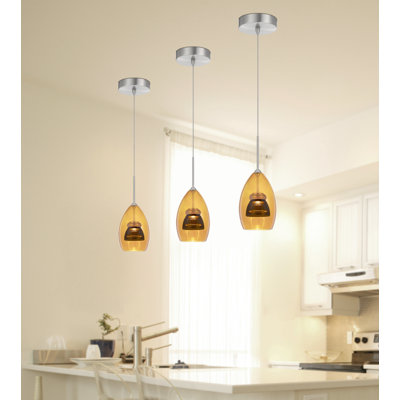 Luminaire suspendu conique à 1 lumière Lambdin