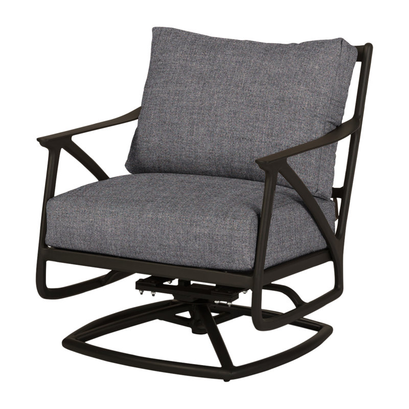 Amari Outdoor Rocker Chair, Cast Slate Sunbrella® Plainweave, Carbon
