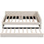 Lit plateforme tapissier avec port USB et gigogne-2081324176