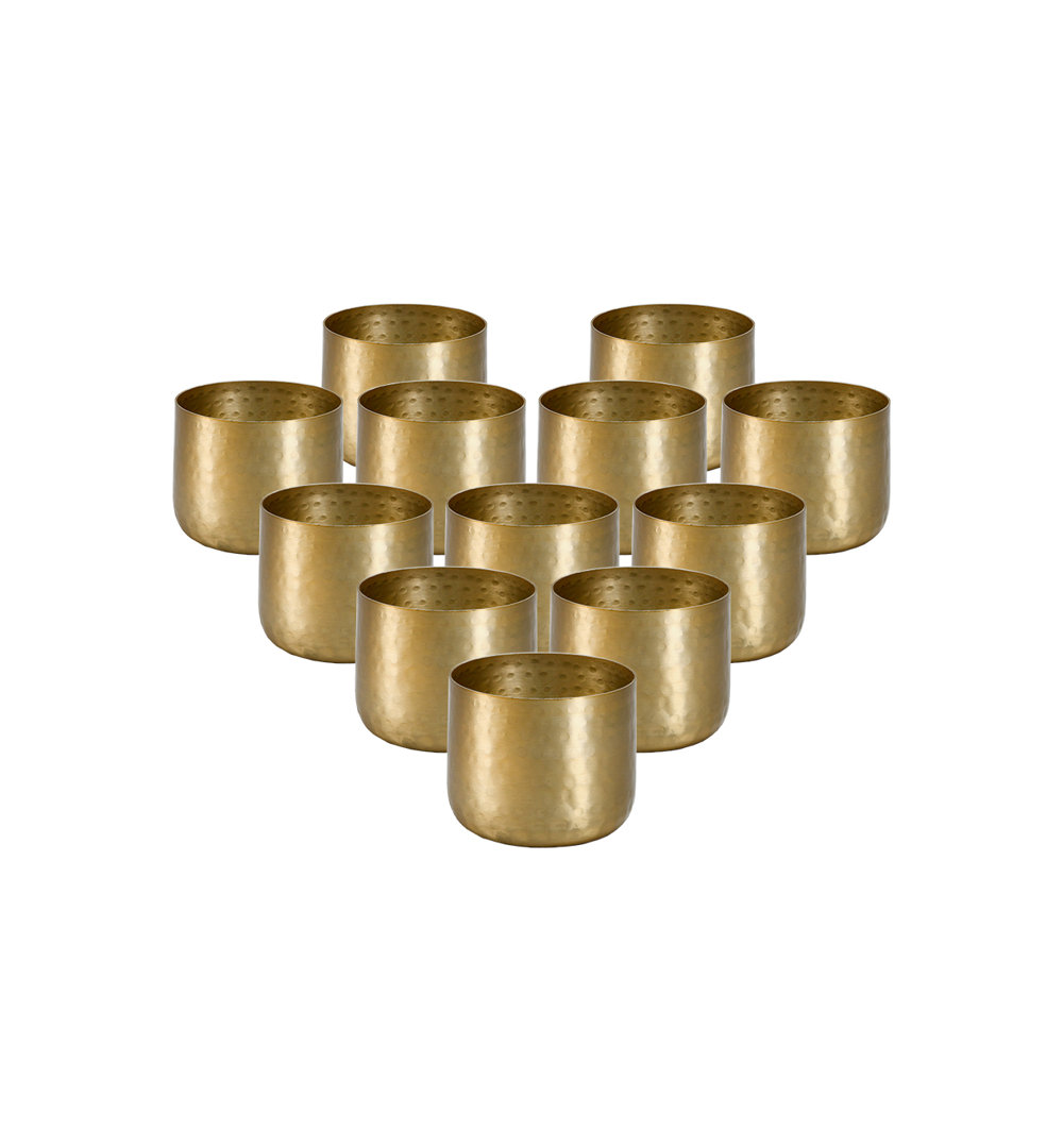 Quintilla Metal Pot Planter (Set of 12) Mercer41