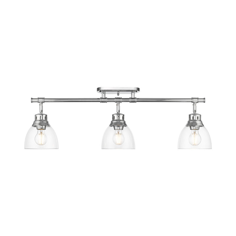 Plafonnier semi-encastré 3 lumières Iftimie, Chrome