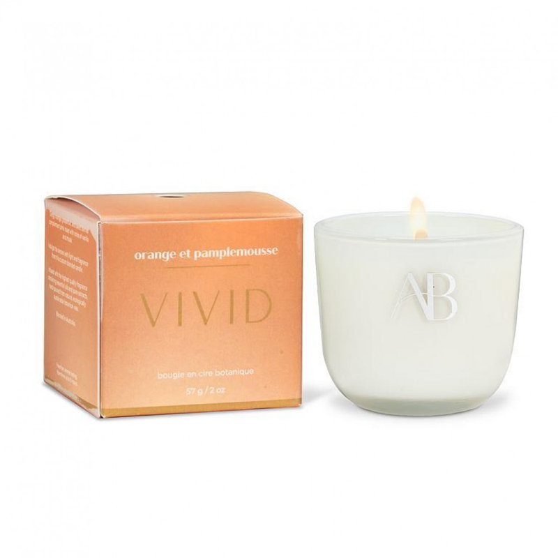 Bougie sureau à la noix de coco et piédestal, Orange