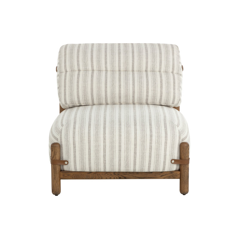 Chaise longue capitonnée de 31,25 po Rosaline CAL117 - Crème