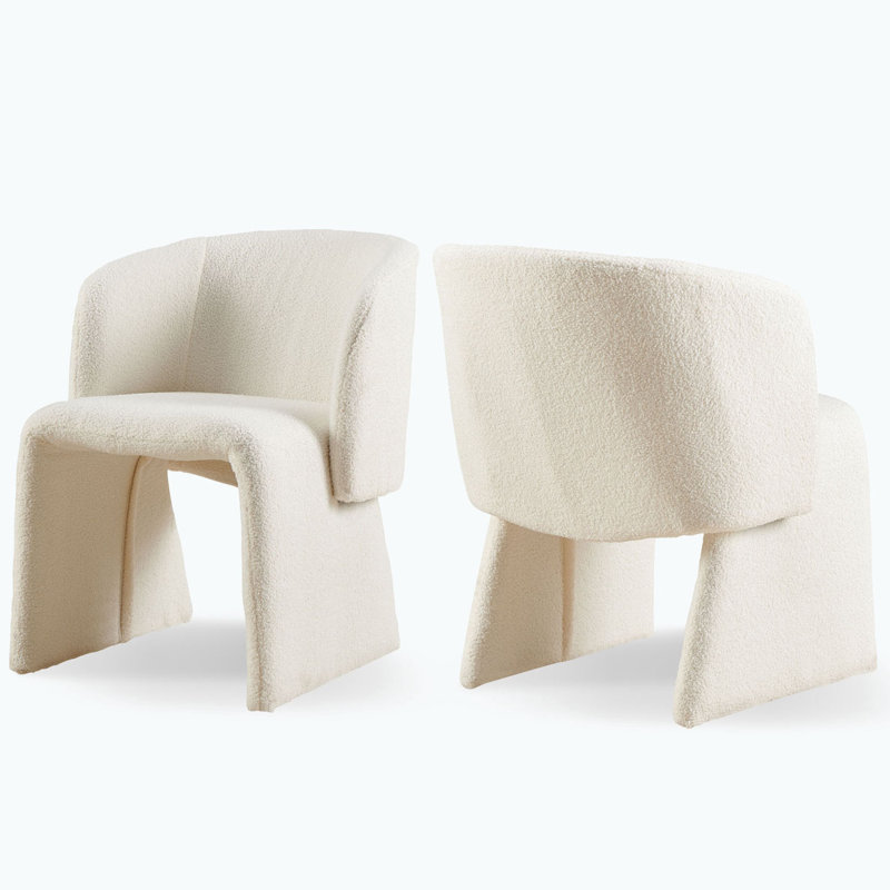 Ensemble de 2 chaises d'appoint Teddy, Ourson blanc cassé