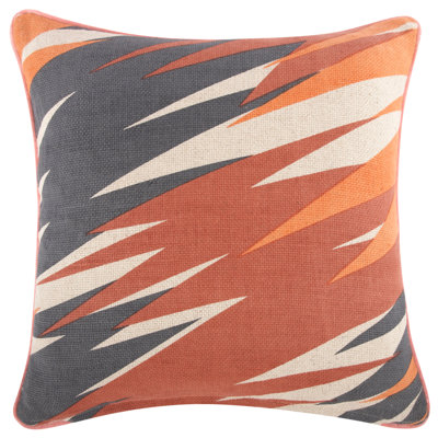 Abstract Cotton Blend Reversible Throw Pillow