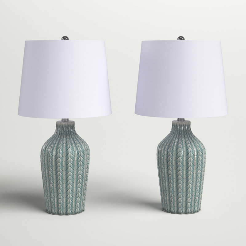 Hymel 23.5'' Table Lamp Set, Sage