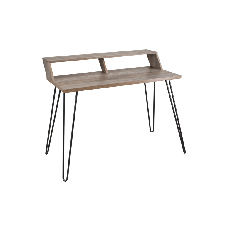 Frances Metal Base Writing Desk, Lime Washed