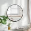 Miroir de salle de bain rond avec cadre en alliage d'aluminium et verre trempé-1915557817-1915557816