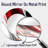 Sikai Red Black Infinite Ripples I - Waves Unique Mirror, Modern Large Round Wall Mirror, Printed Metal Art-1975244836