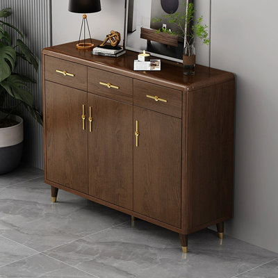 Nut-Brown Solid wood Shoe Storage